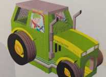Nafukovací skluzavka trakotr John Deere - Půjčovna Skákací hrady SUZI