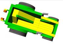Nafukovací skluzavka trakotr John Deere - Půjčovna Skákací hrady SUZI