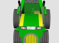 Nafukovací skluzavka trakotr John Deere - Půjčovna Skákací hrady SUZI
