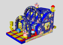 Nafukovací skluzavka Spongebob - Půjčovna Skákací hrady SUZI